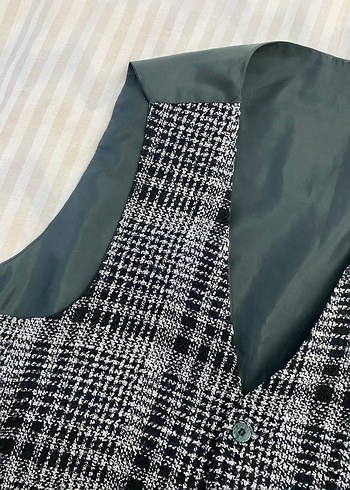 Ekoseli tuvit yelek - Görsel 2