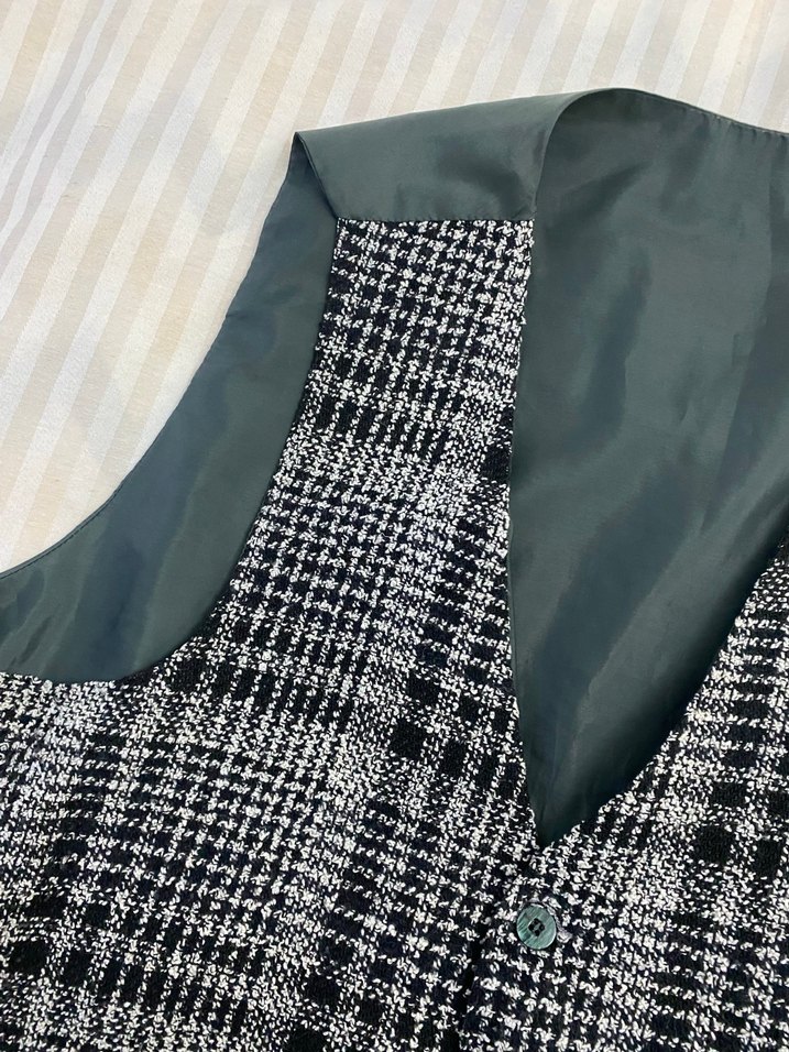 Ekoseli tuvit yelek - Görsel 2