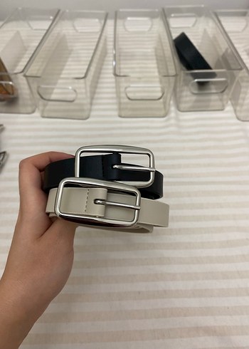 İkili Minimalist Kadın Deri Kemer Seti - Görsel 5