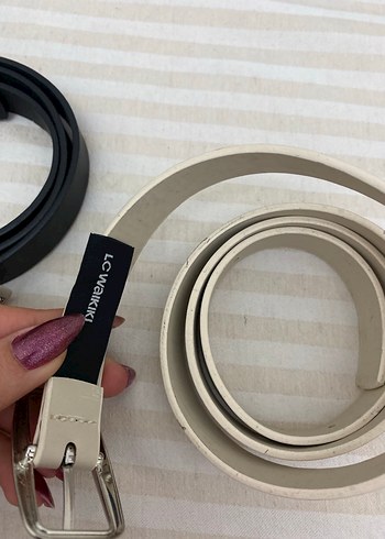 İkili Minimalist Kadın Deri Kemer Seti - Görsel 6