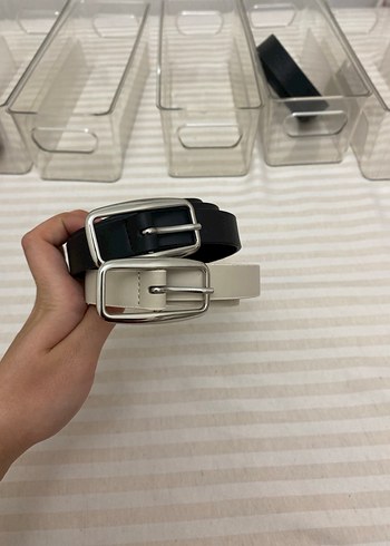 İkili Minimalist Kadın Deri Kemer Seti - Görsel 4