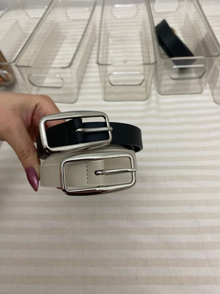 İkili Minimalist Kadın Deri Kemer Seti - Görsel 3