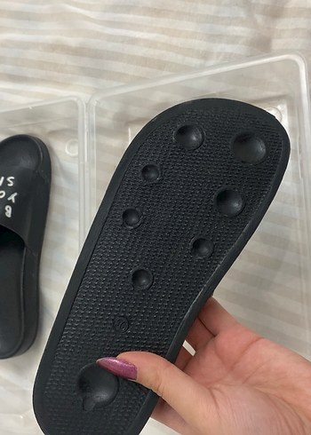 Kadın Siyah Platform Toka Detaylı Terlik - Görsel 6