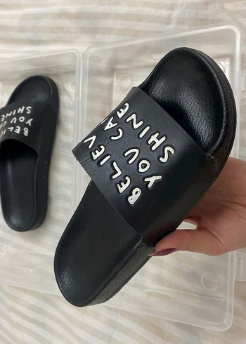 Kadın Siyah Platform Toka Detaylı Terlik - Görsel 2