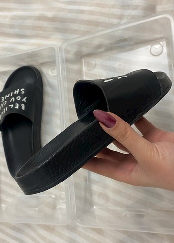 Kadın Siyah Platform Toka Detaylı Terlik - Görsel 5