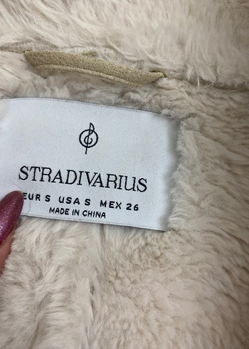 Stradivarius bej Süet Kürklü Kadın Ceket - Görsel 8