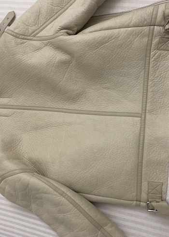 Stradivarius bej Süet Kürklü Kadın Ceket - Görsel 10