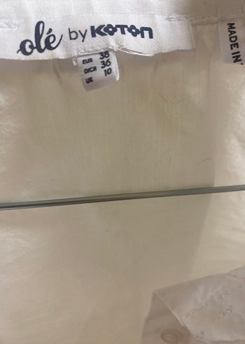 Koton beyaz korse gömlek - Görsel 5