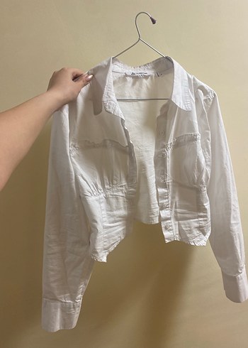 Koton beyaz korse gömlek - Görsel 7