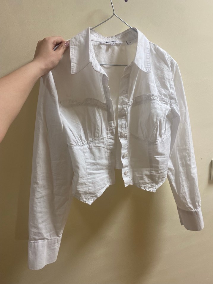 Koton beyaz korse gömlek - Görsel 3