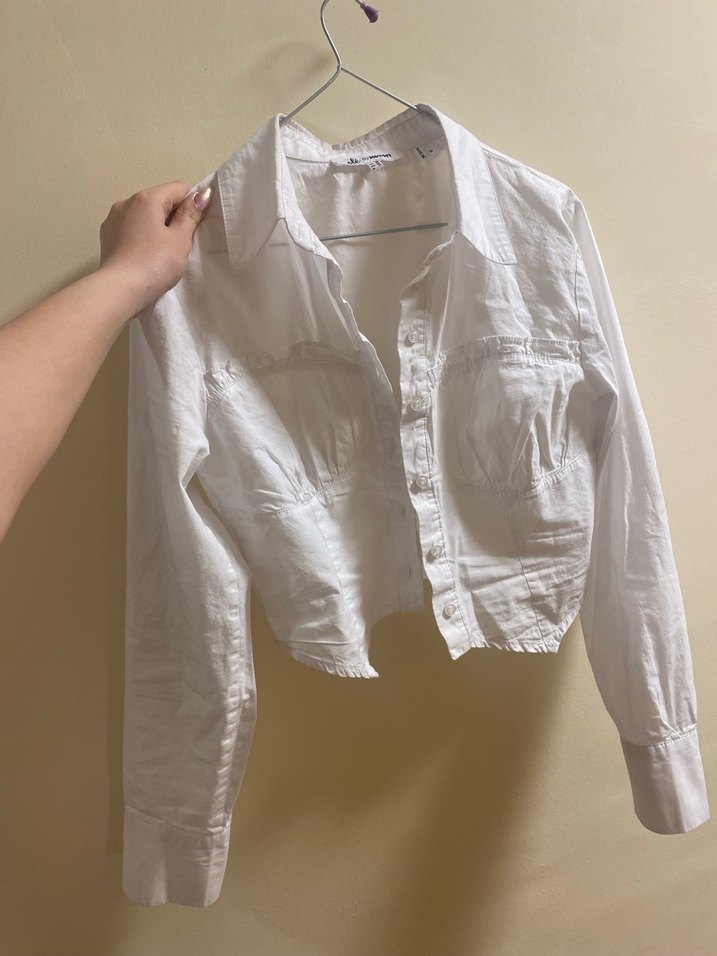 Koton beyaz korse gömlek - Görsel 2