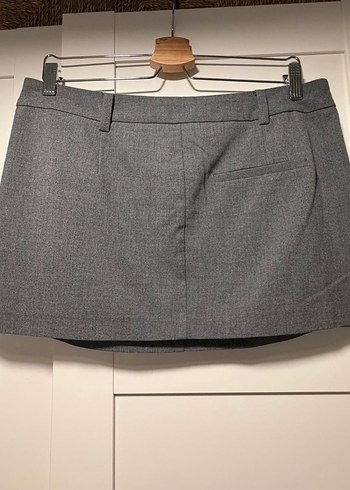 Bershka gri kumaş etek - Görsel 4