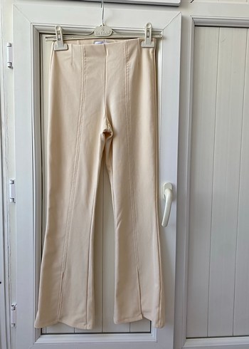 Kadın Bej Midi Kumaş Pantolon