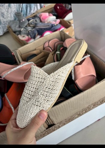 Birkenstock Örgü Detaylı Siyah krem Terlik