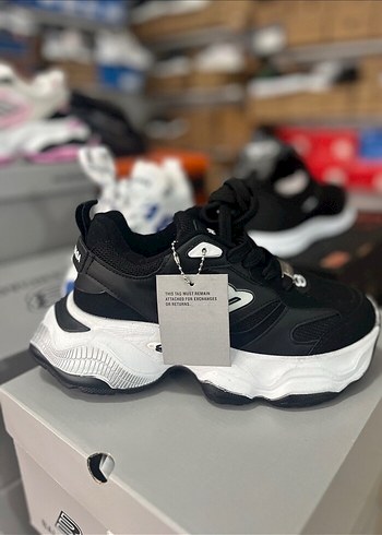 Siyah Platform Topuklu Spor Kadın Sneakers