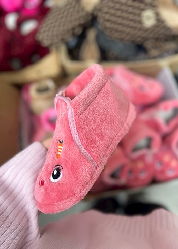 Kız Çocuk Pembe  Fermuarlı Ev Terliği panduf - Görsel 2