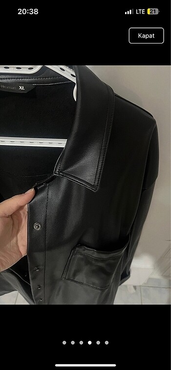 xl Beden siyah Renk DERİ GÖMLEK CEKET