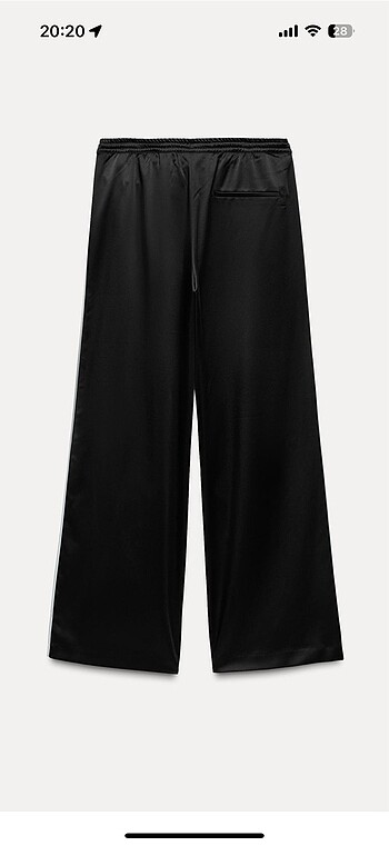xs Beden Zara yanları şeritli saten pantolon