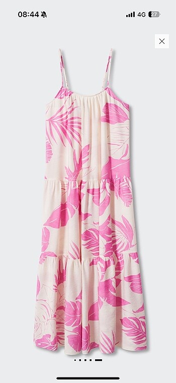 Mango pembe çiçekli elbise