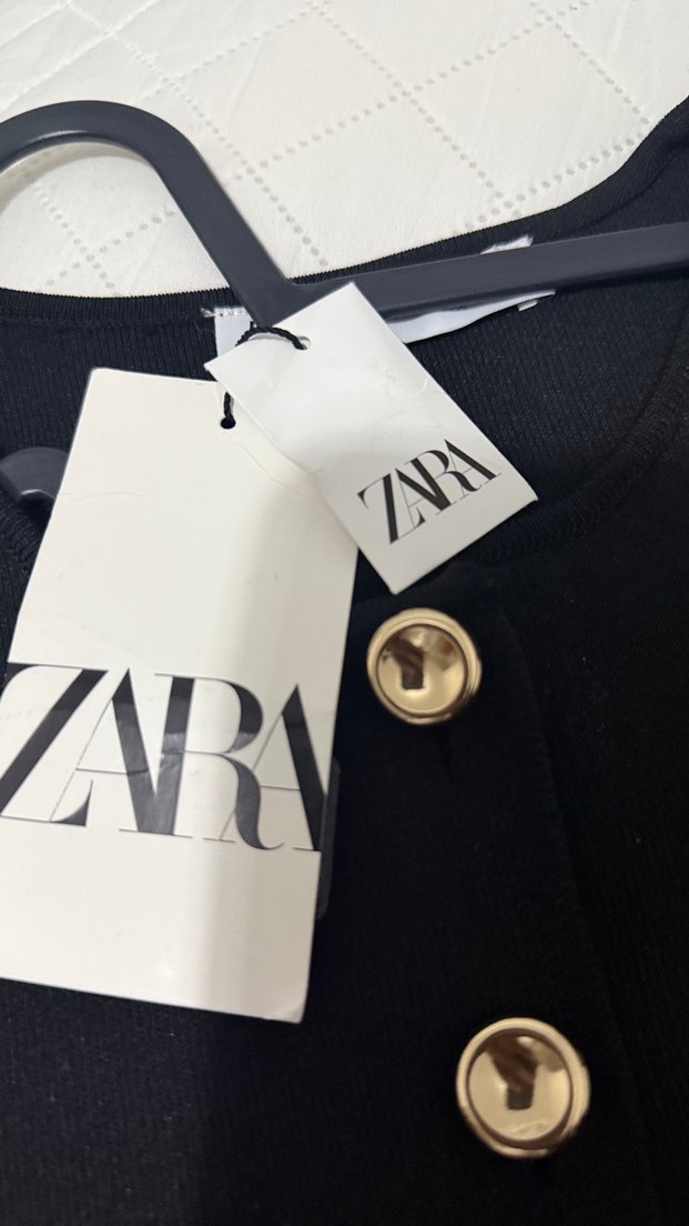 Düğmeli Siyah Zara ceket - Görsel 3