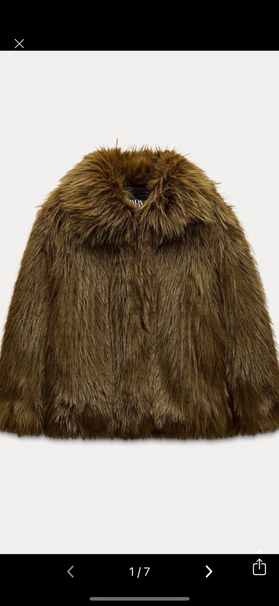 ZW Koleksiyon Suni Kürklü Kısa Kaban - Görsel 2