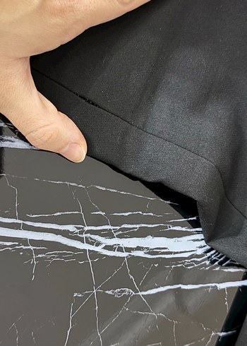 Kadın Siyah Kemerli Kumaş Pantolon - Görsel 2