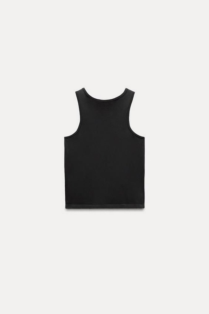 Siyah İşlemeli Payetli Kadın Atlet - Görsel 3