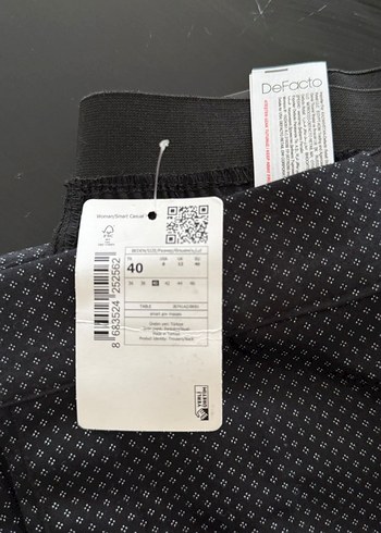 Kadın Gri puantiyeli  Kumaş Pantolon - Görsel 3