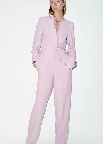 Zara Pastel Pembe Siklik Modern Takim