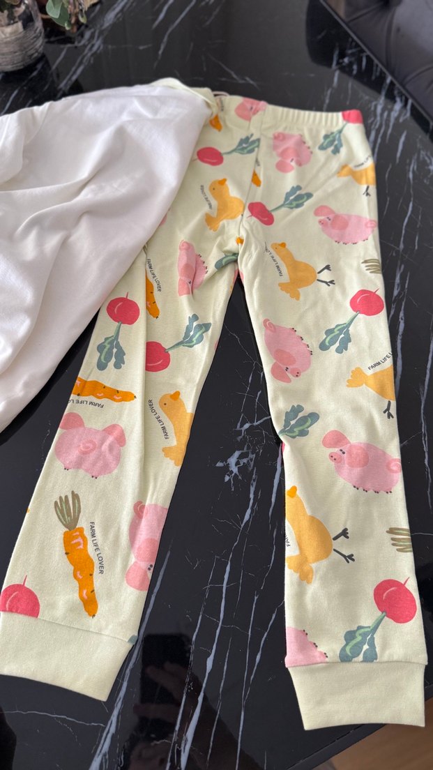 Zara kız çocuk Pamuklu Baskılı Takım - Görsel 3