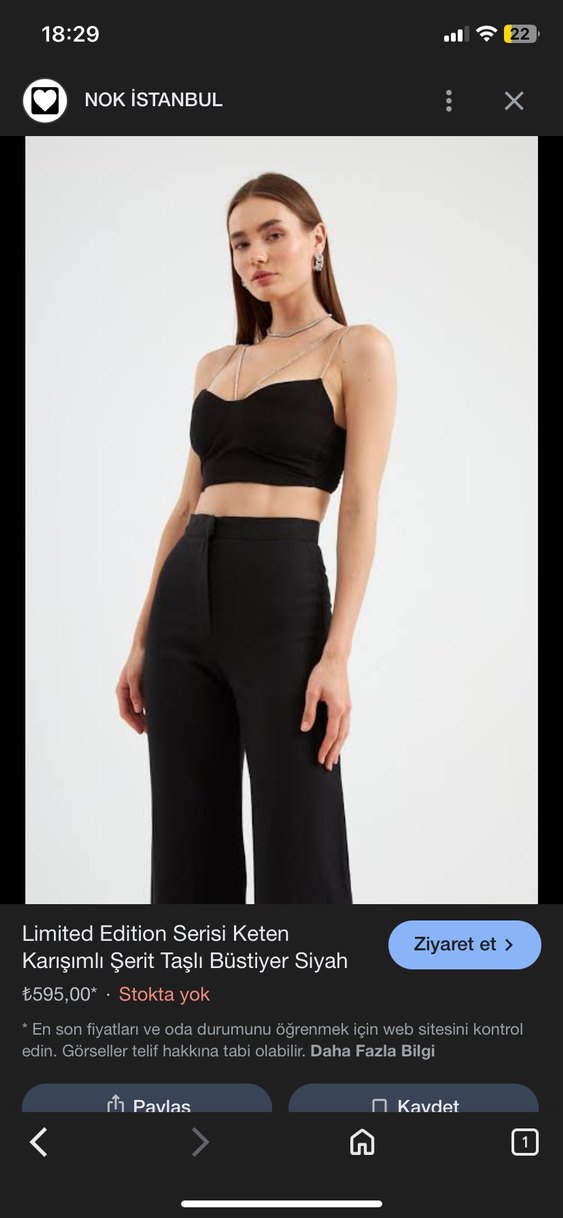 Zincir Detaylı Siyah Mini Büstiyer - Görsel 2