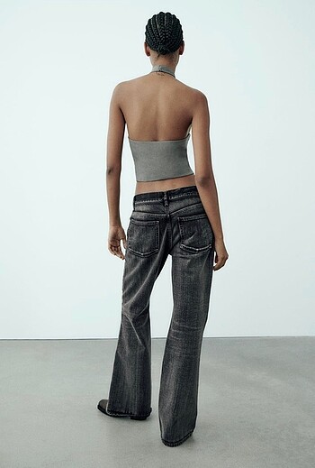 Zara Halter Yaka Bluz - Görsel 3