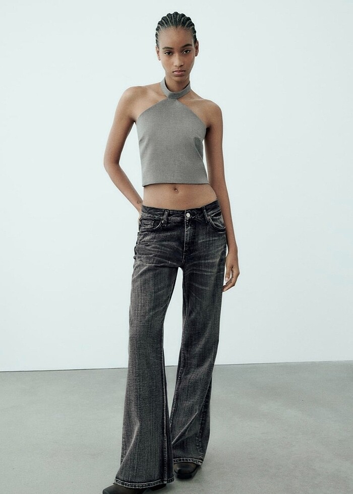 Zara Halter Yaka Bluz - Görsel 2