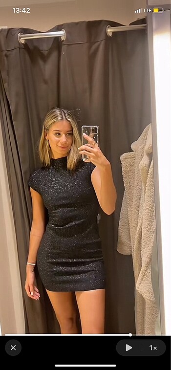 Zara Streç Siyah Elbise