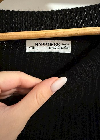 Tek Omuz Siyah Triko Kadın Kazak - Görsel 3