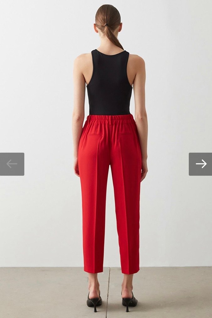 İpekyol Kırmızı Pantolon - Görsel 5