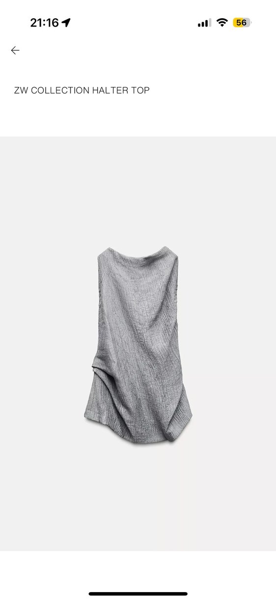 Zara Sırt Dekolteli Gri Bluz - Görsel 4