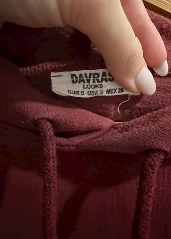 Bordo Kapüşonlu Sweatshirt - Görsel 2