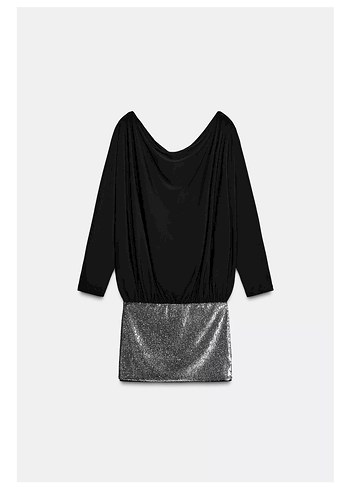 Siyah Zara Mini Elbise - Görsel 4