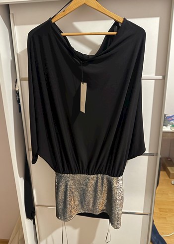 Siyah Zara Mini Elbise - Görsel 2