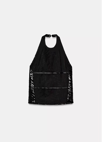 Zara Pullu Sırt Dekolteli Top - Görsel 5