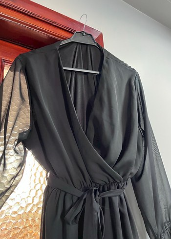 Siyah Uzun Gotik Kadın Elbise