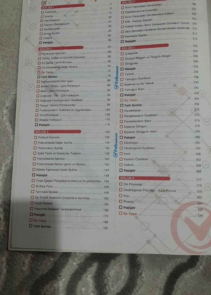 FULL YAYINLARI 10.SINIF MATEMATIK  - Görsel 2
