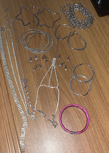 Gri Zincir Detaylı Bohem Kadın Takı Seti - Görsel 2