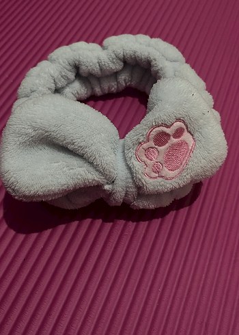 Bohem Gri Peluş Lastikli Saç Tokası - Görsel 2