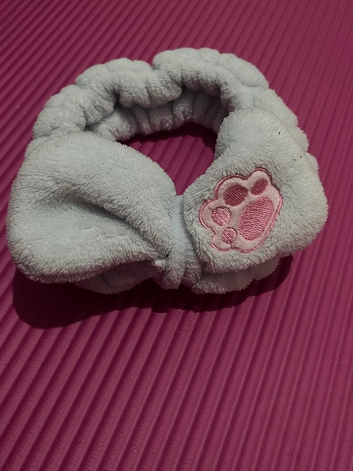 Bohem Gri Peluş Lastikli Saç Tokası - Görsel 2