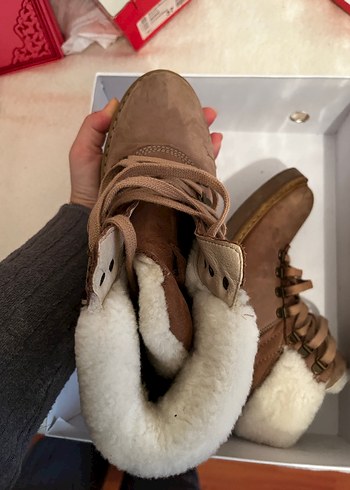 Kahverengi Süet Kadın Dolgu Topuk Bot - Görsel 2