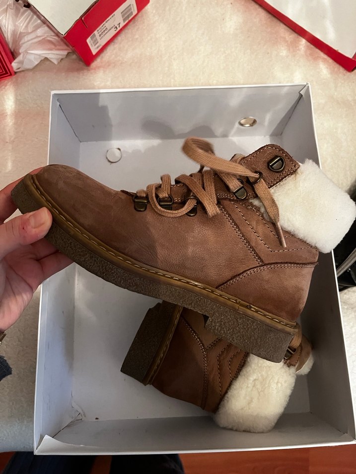 Kahverengi Süet Kadın Dolgu Topuk Bot - Görsel 3