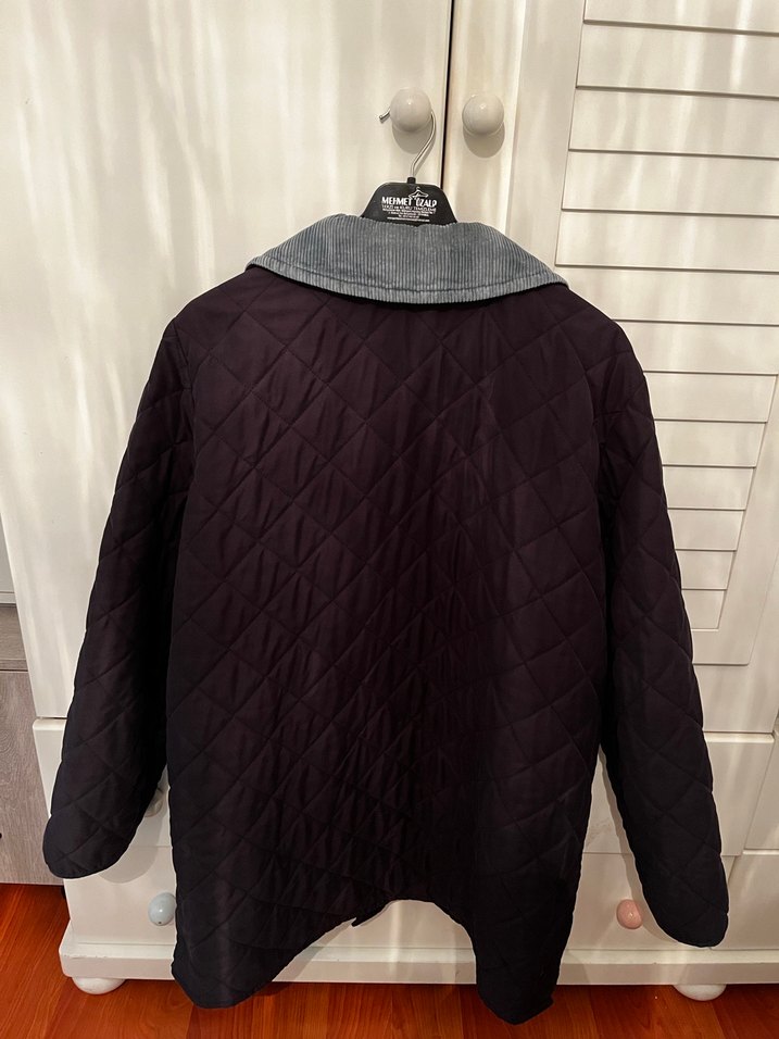 Bordo Düğmeli Midi Erkek Mont - Görsel 2