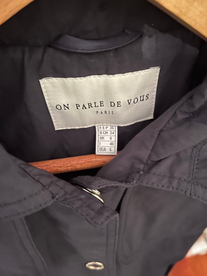 Düğmeli Lacivert Kadın Trençkot - Görsel 2